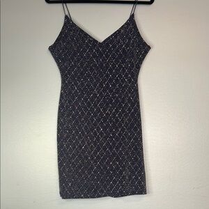 B. Smart Spaghetti Strap Blue Dress